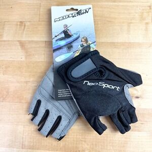 NeoSport Wetsuits 3/4 Finger Glove SG15V Unisex Size Small Black Gray New Kayak